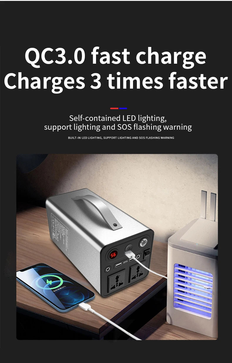 90000mAh 300W Portable Power Station 45000mAh 180W Outdoor Emergency Power Supply Power Bank Generator DC output Battery Charger