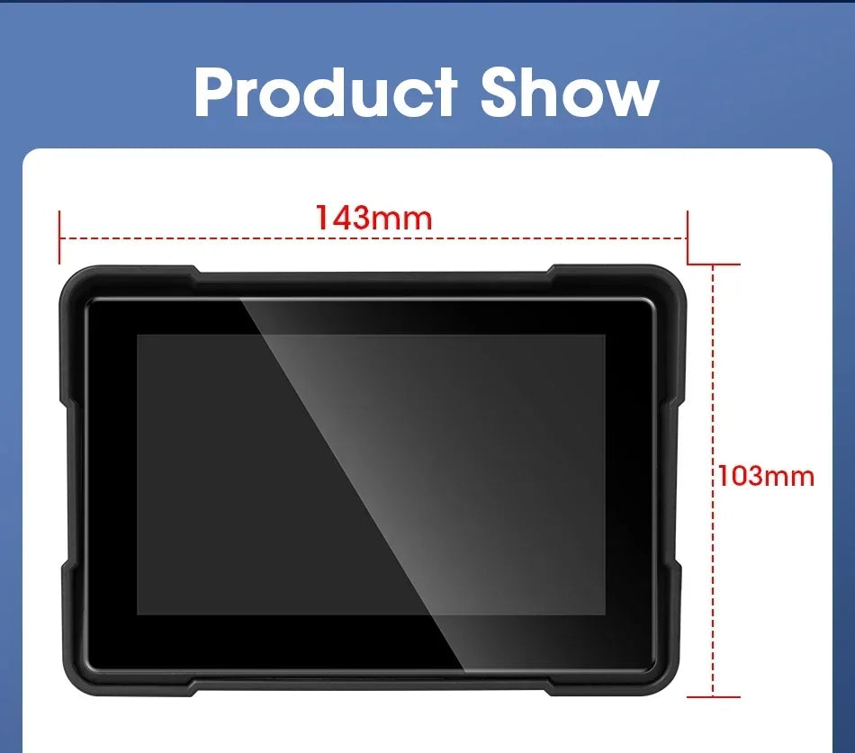 5" inch Motorcycles Navigation GPS DVR Wireless CarPlay Android Auto Portable Smart Display IPX7 Waterproof HD Recording Camera