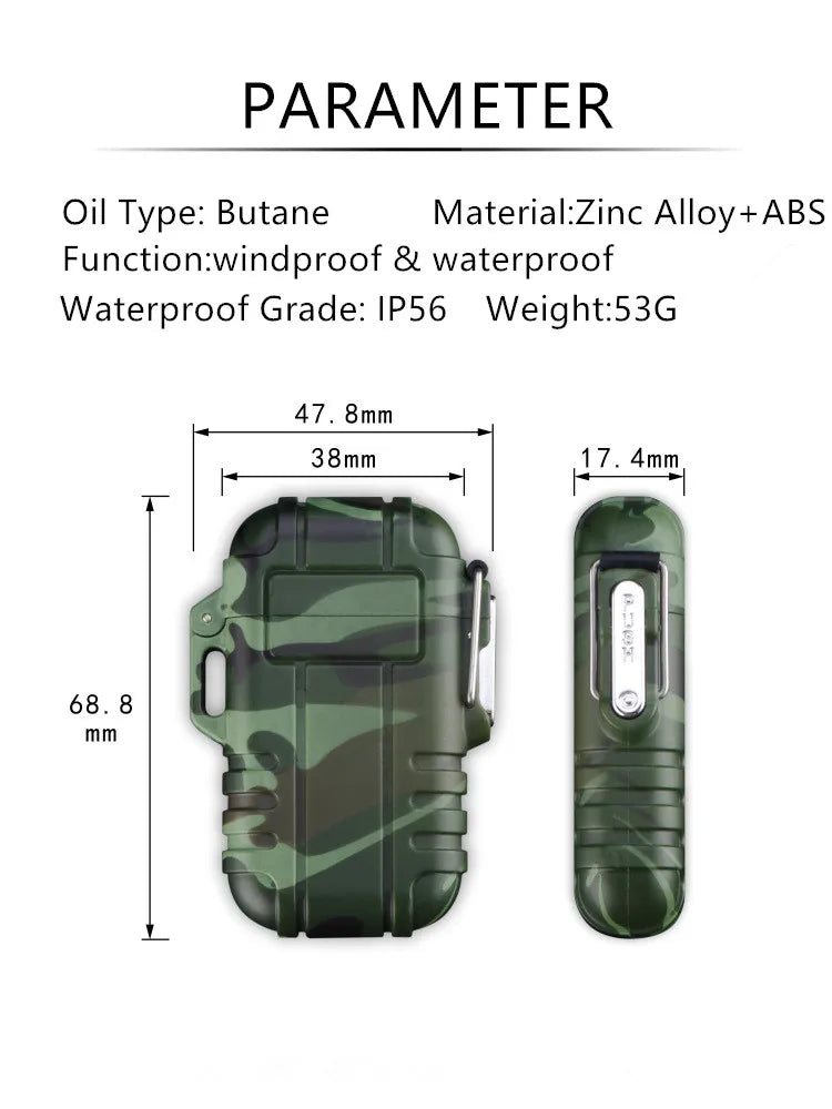 Outdoor Sports Camping Jet Lighter Windproof Waterproof Inflatable Butane USB Plasma Rechargeable Lighter Smoking Accessories