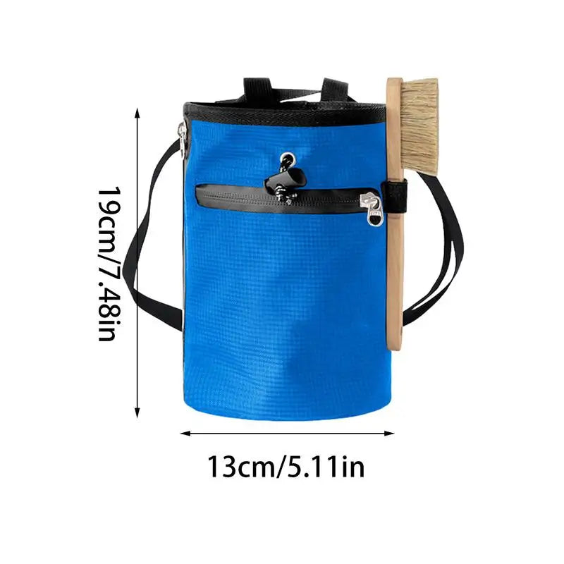 Chalk Bag For Rock Climbing Zippered Pockets Storage Bag Pouch Pet Training Snack Bag Mountaineering Gear Rock Climbing