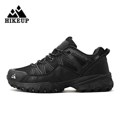 HIKEUP Men Hiking Shoes Mesh Fabric Climbing Shoes Outdoor Trekking Sneakers For Men Rubber Sole Factory Outlet