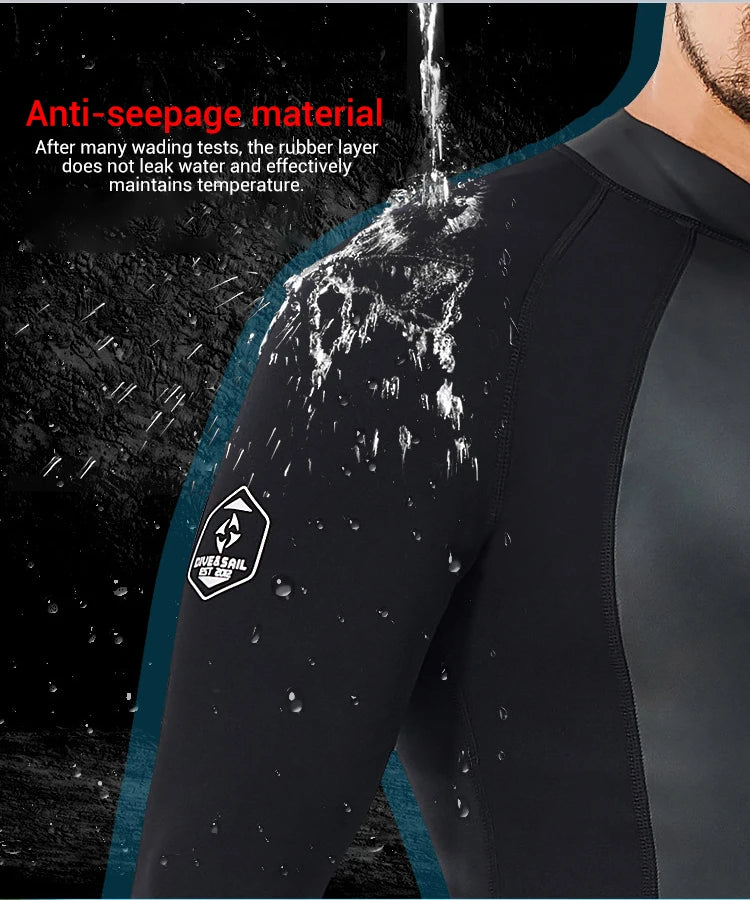 Neoprene 3MM 2MM Men Women Wetsuit Jacket Scuba Diving Suit Surf Snorkeling Underwater Spearfishing Fishing Kitesurf Equipment