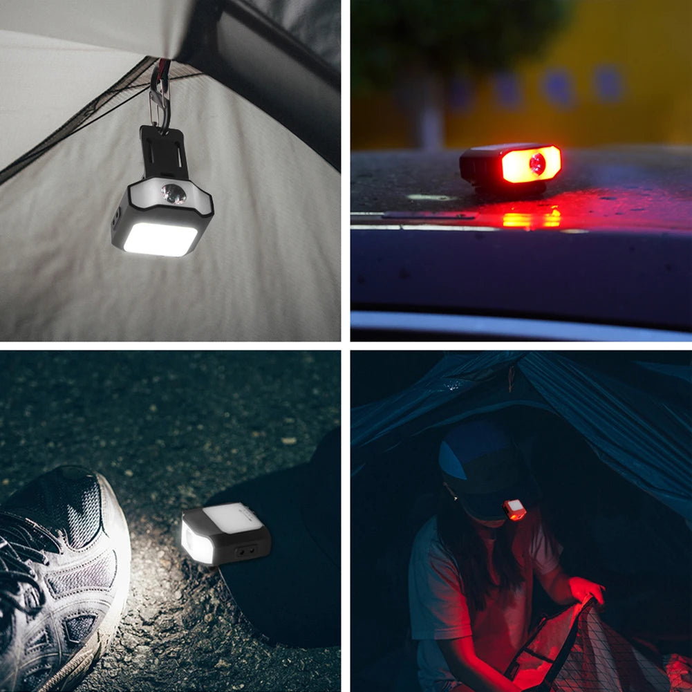 1PCS Mini COB LED Head Lantern Sensor Headlamp Flashlight Cap Clip on Light Headlights Portable Outdoor Camping Head Lamp