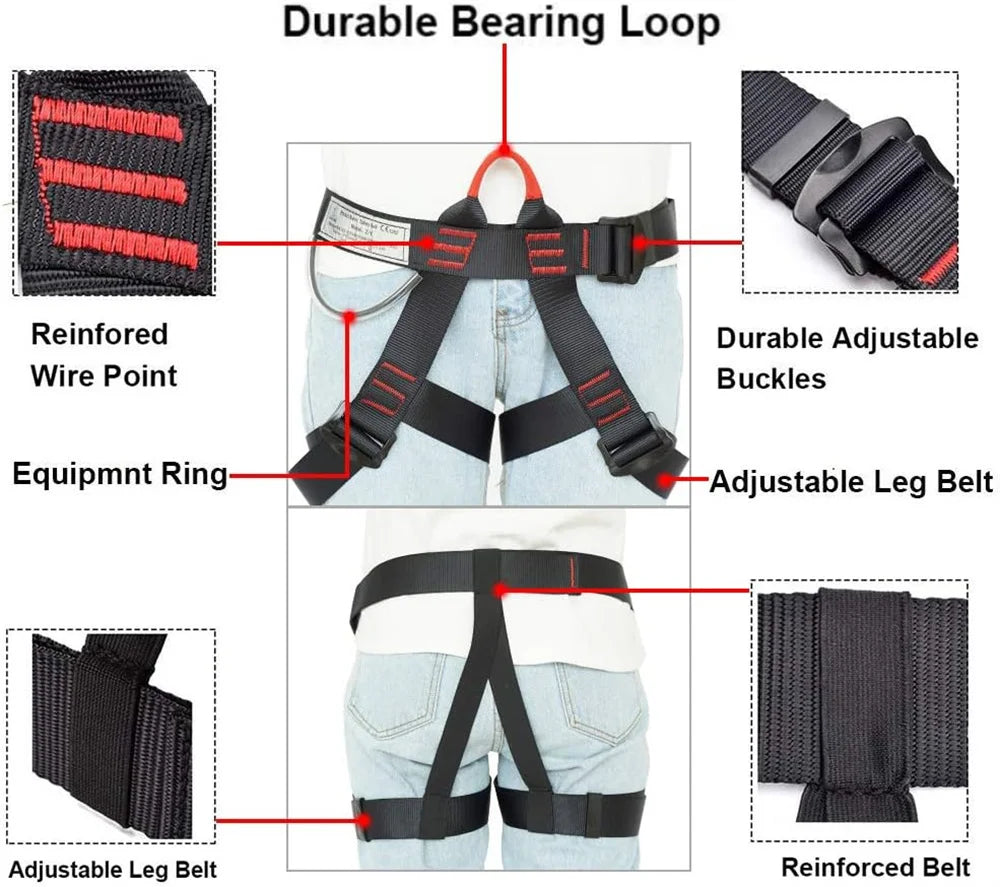 1PC Climbing Harness Half Body Multi-Purpose Climbing Belt - Climbing Harness - Harness Climbing Belt Waist Hip Protection