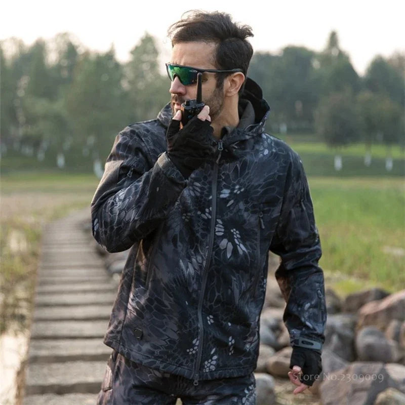 Waterproof Shark Skin Soft Shell Jacket or Pants Men Tactical Camouflage Jacket Winter Autumn Coat Clothes