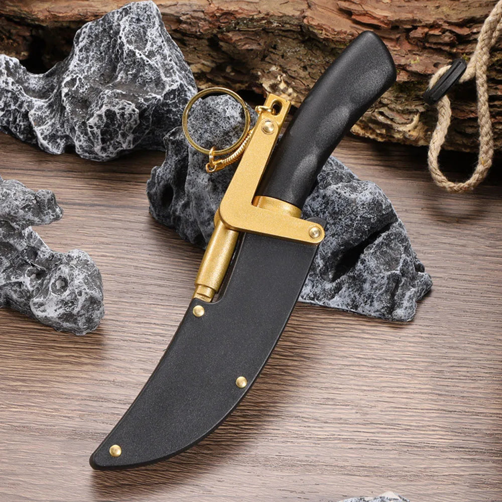 ABS Handle Pocket Knife Camping Survival Hand Tools Outdoor Self-defense Hunting Knife With Sheath Multitool Cuter Profesional