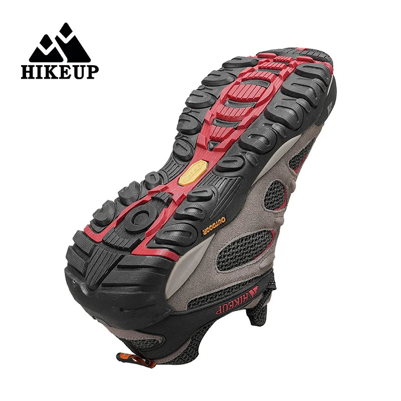 HIKEUP Men Shoes Breathable Splashproof Outdoor Hiking Shoes Mountain Climbing Sport Men Hunting Trekking Sneaker