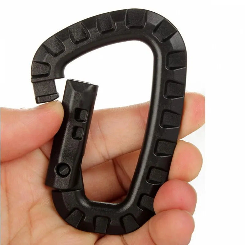 5pcs 8.5cm Backpack Buckle Fast Carabiner Plastic Hook D Shape Mosqueton EDC Gear For Outdoor Camping