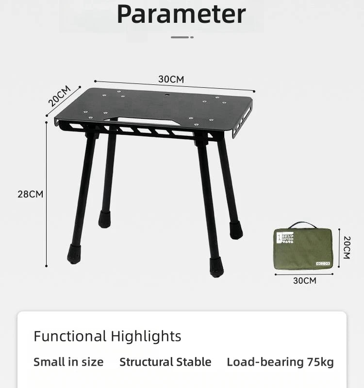 Outdoor Camping Tactical Stool LIightweight Portable Aluminum Board Table Folding Self-driving Small Stool Fishing Chair New