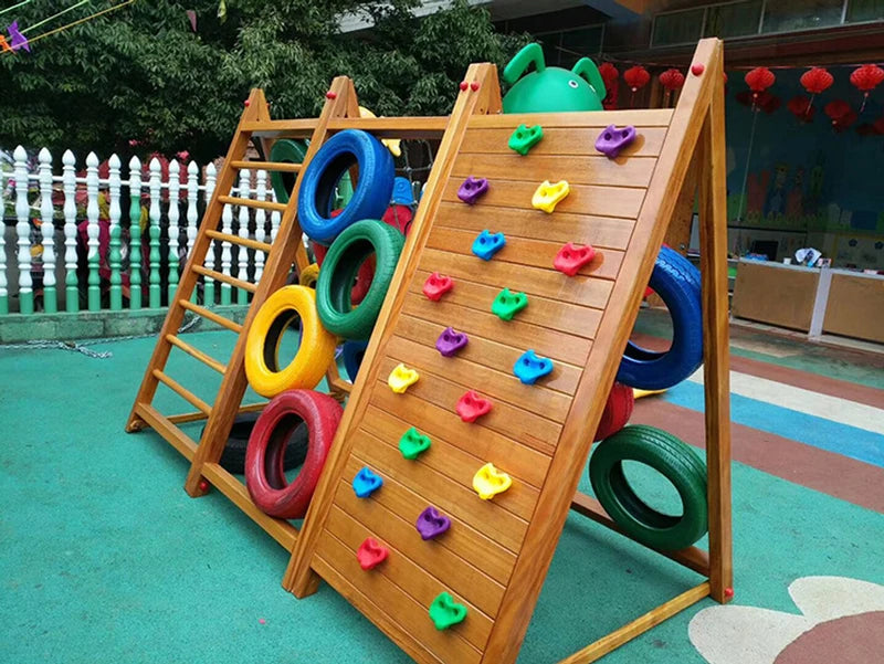 10 Pcs/lot Plastic Rock Climbing Holds Toys for Boys Games Child Wood Wall Kids Climbing Stones Playground Outdoor Sports Toys