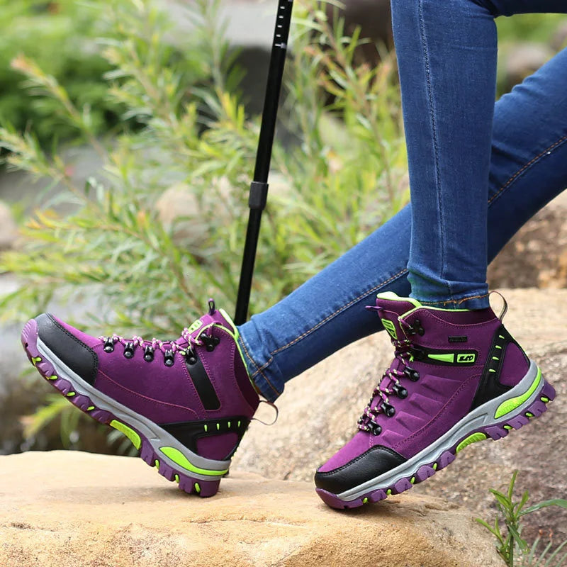 2023 Women Boots Waterproof Winter Shoes Hiking Shoes Women High gang Shoes Non-slip Sneakers Shoes For Adult Work Shoes Mujer