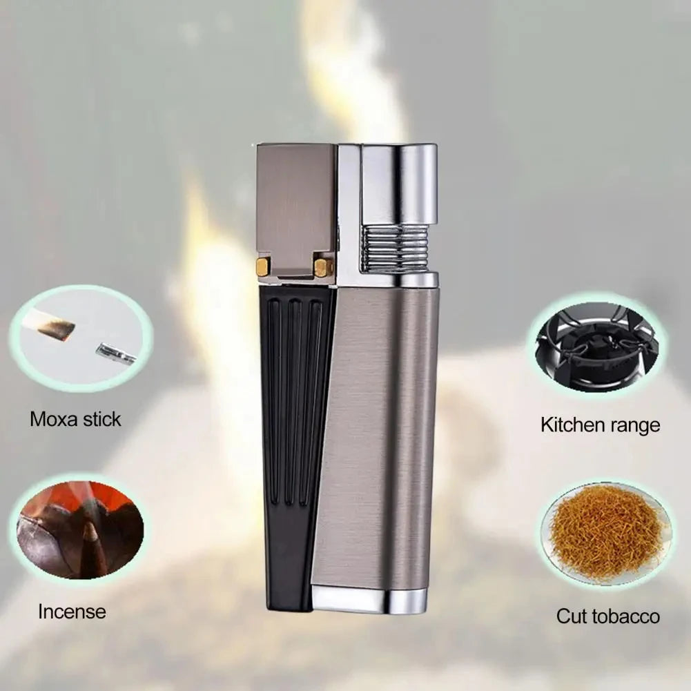 2 in 1 Set Metal Igniter Electric Arc BBQ Lighter Windproof Flameless Plasma Ignition Long Gas Lighter Camp Men Hitter Igniters