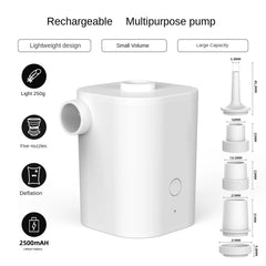 Pump 3.0 Portable Mini Air Pump 3 In 1 Outdoor Camping Lantern Vacuum Pump Electric Inflator For Float Air Bed Air Mattress