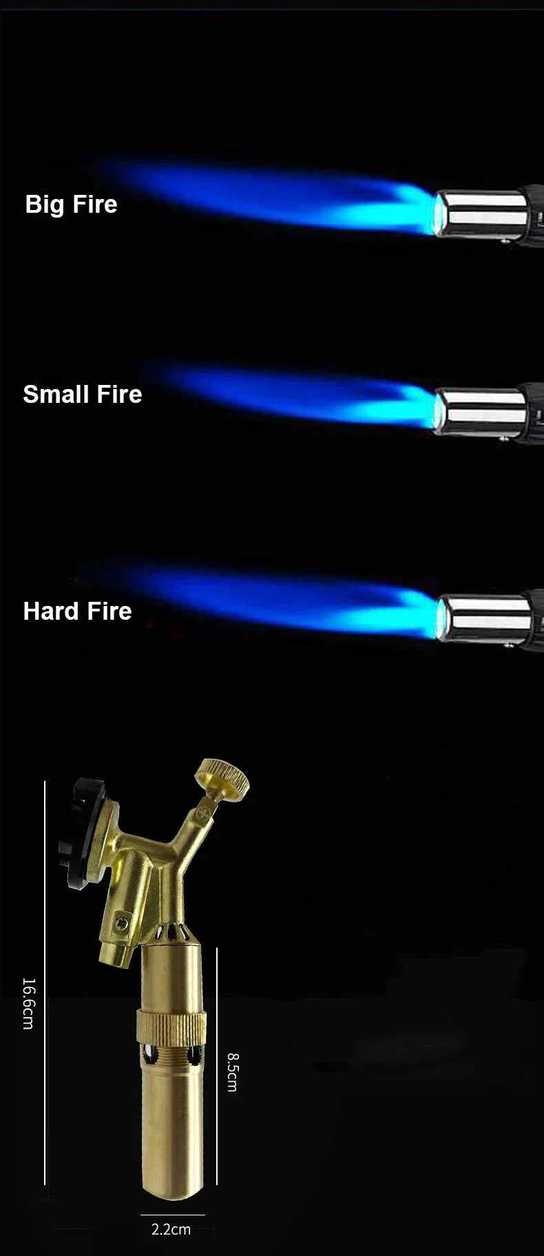 Portable Welding Gas Torch Flame Gun Butane Burner Outdoor Camping BBQ Lighter Flamethrower Kitchen Supplies Welding Equipment