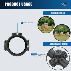 Vector Optics Veyron 3-12x44 SFP&FFP Hunting Riflescope Optical Spotting Scopes Etched MPR-4 Reticle fit Airsoft .223 .308win