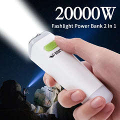 Powerful Mini LED Flashlight Power Bank 2 In 1 Waterproof Ultra Bright Torch Lamp USB Rechargeable Outdoor Camping Lamp Lantern