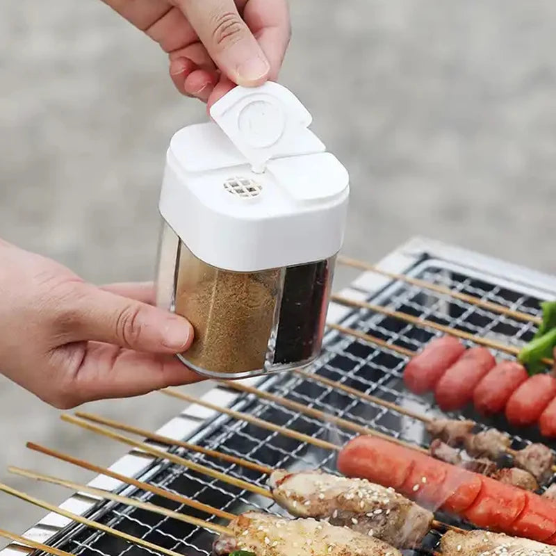 4 In 1 Camping Hiking Seasoning Jar Outdoor Cooking Grill BBQ Spice Dispenser Camping Supplies Cookware Equipment Accsesories