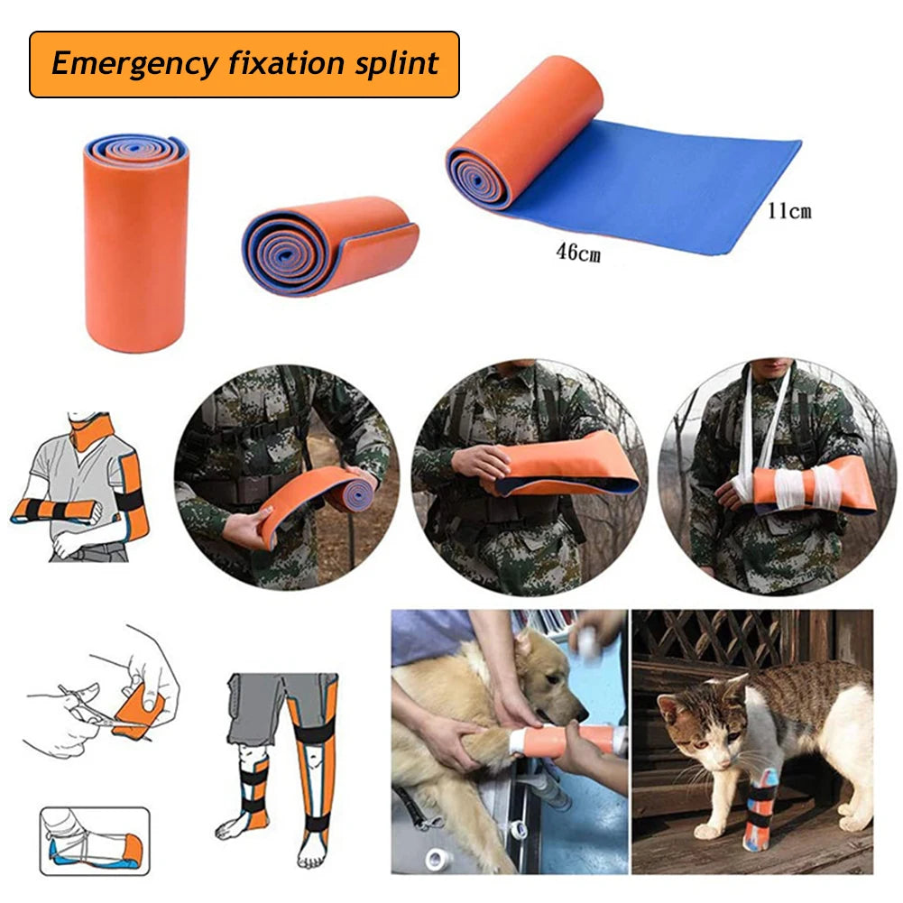 CARBOU First Aid Universal Aluminum Splint Roll Medical Survival Polymer For Fixture Bone Emergency Kit Outdoor Travel