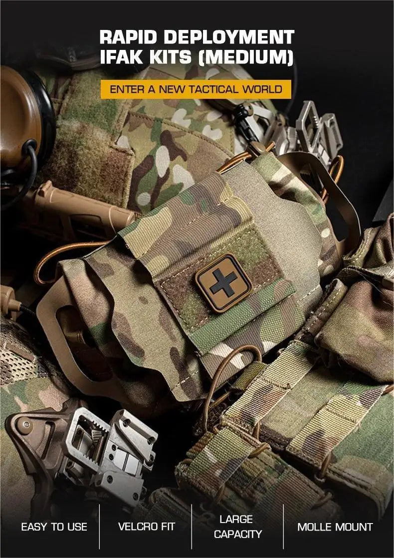 Rapid Deployment First-aid Kit  Tactical Molle Medical Pouch IFAK Kits Outdoor Hunting Military Emergency Survival Bag