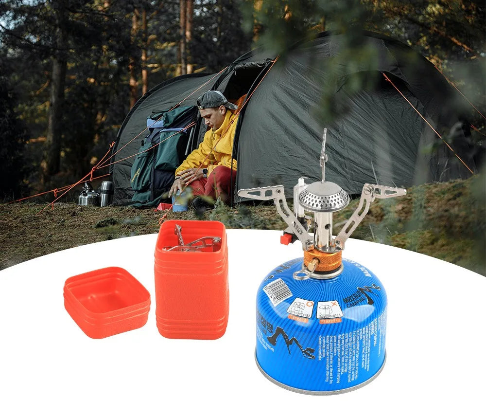 Camping One-piece Gas Stove Heater Tourist Burner Foldable Outdoor Picnic Kitchen Equipment Supplies Survival Furnace