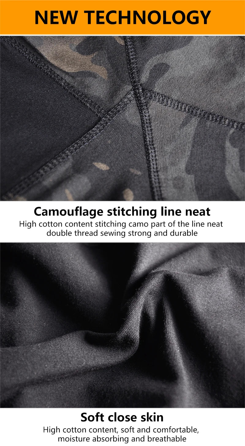 HAN WILD Cotton Tactical Shirts Men Climbing Clothes Elastic Combat Shirt Hiking Long Sleeve Softair Camping Clothing