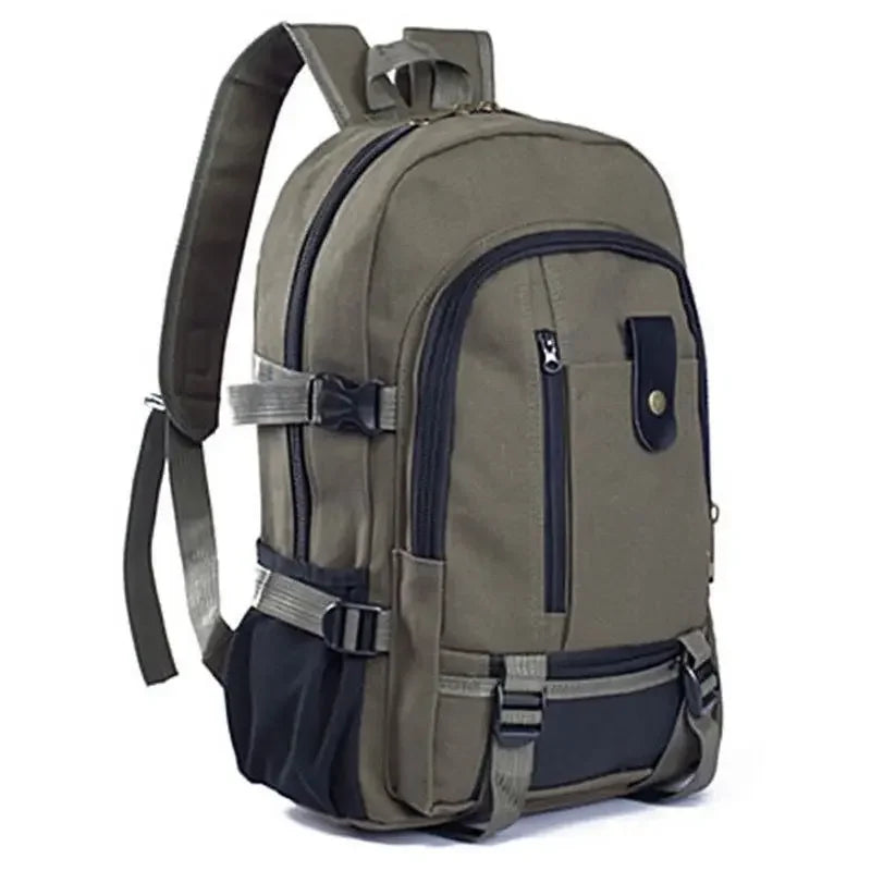 2023 Mountaineering Bag Backpack for Men Canvas Large Capacity High School Backpacks Outdoor Travel Camping Bag Computer Bag