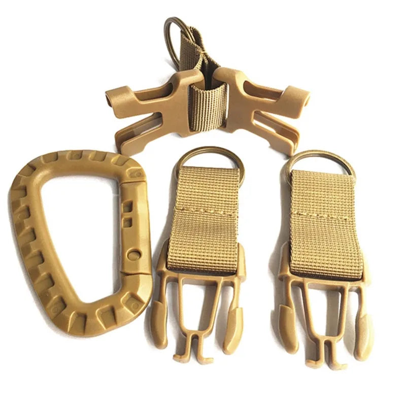 Carabiner Hybrid Gear Clip Carabiner Rotating Hook Strong Clips Camping Hiking Travel Backpack Mountain Climbing Outdoor Gadget