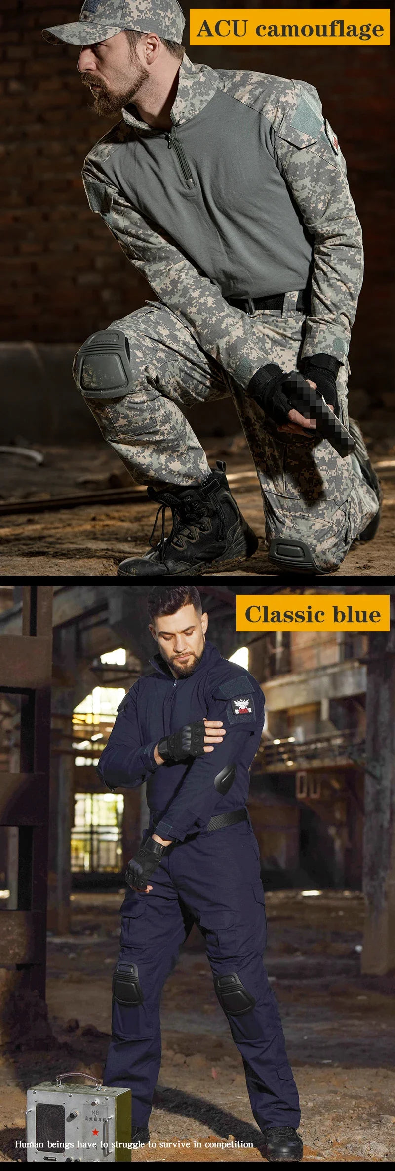 CP Uniform Airsoft Work Men Clothing Tactical Combat Camouflage Shirts Multi Pockets Cargo Paintball Pants Climbing Suits