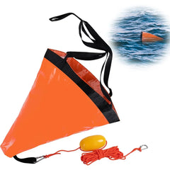 Drift Sock 19/24/32/42/53in   for Boats with 30FT Tow Rope Line Buoy Ball  for Fishing Boat/Sail Boat/Kayak Trolling Sock