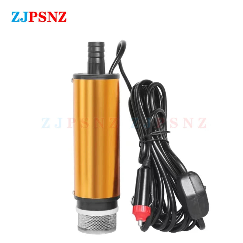 Transfer Pump 12V 24V Diesel Fuel Water Oil Car Camping Fishing Submersible Pump Car Pumping Diesel Oil Pump Cigarette Lighter