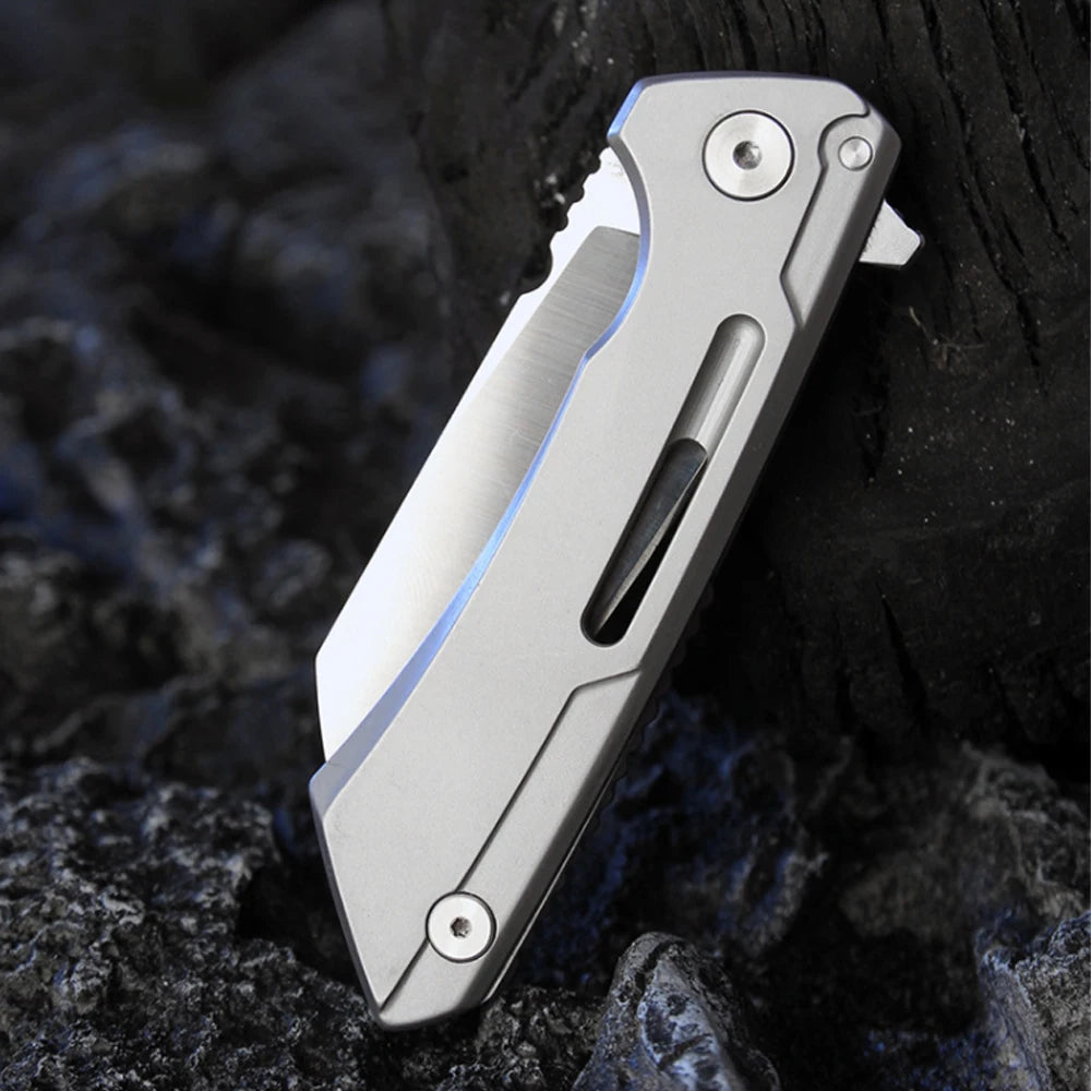 D2 High Quality All Steel Bearing Folding Knives  Drop Point Blade Outdoor Camping Hunting Utility EDC Knife Multi-Tool Gift Box