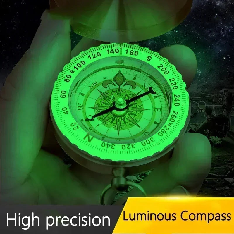 Navigation Compas Portable Compass Travel By Walking Survival Pocket Brass Gold Compass High Quality Camping Gift Hiking Sports