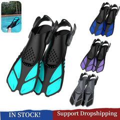 Professional Snorkeling Foot Diving Fins Adjustable Adult Swimming Fins Flippers Swimming Equipment Water Sports Child Kid Adult