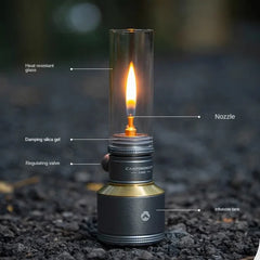 Campingmoon Outdoor Camping Gas Lamp Atmosphere Candle Lamp Lantern with Gas Canister Inflation Optional