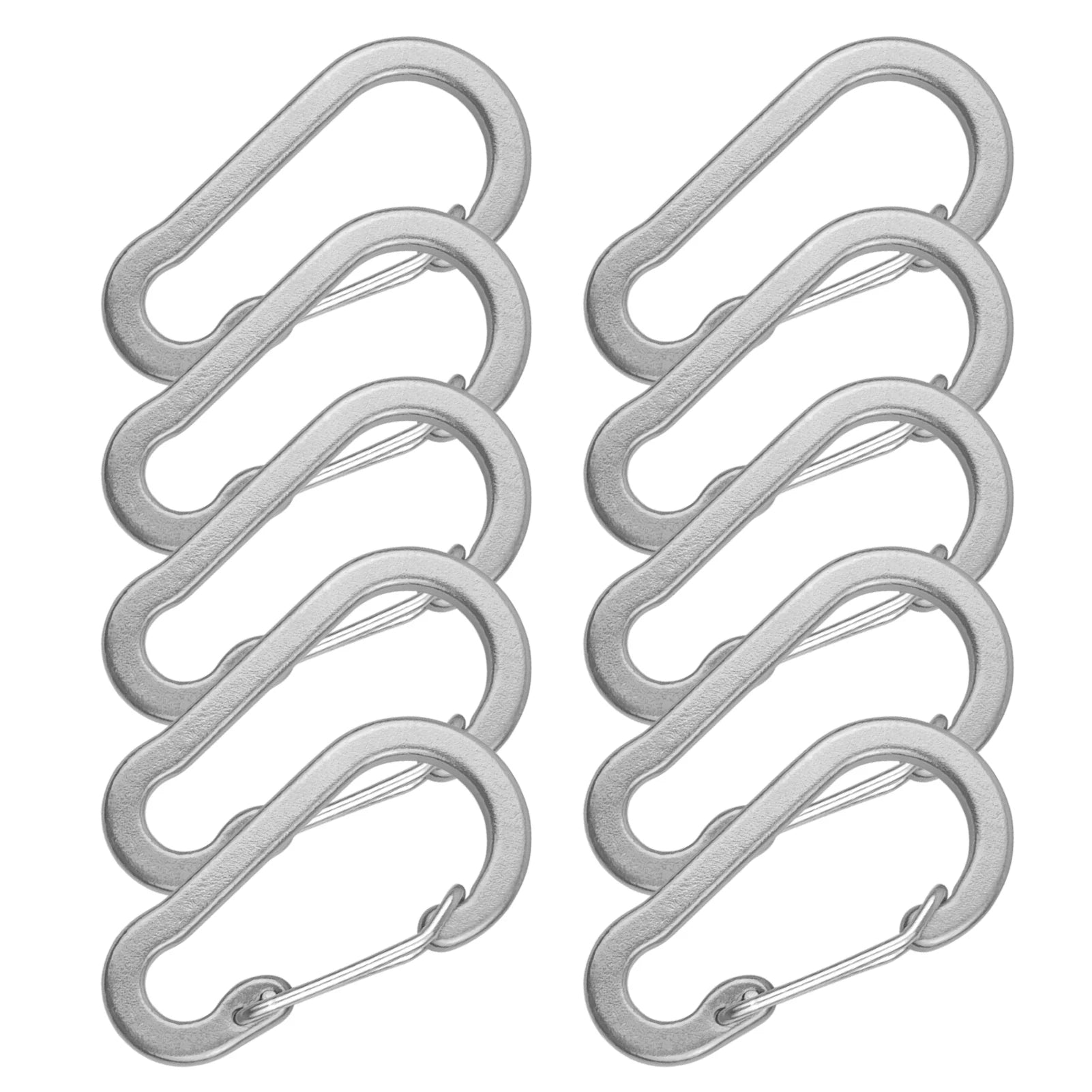 10 Pack / 5 Pack Carabiner Clips Mini Aluminum Alloy Keychain Carabiner Clip D Rings for Camping Hiking Fishing Backpacking