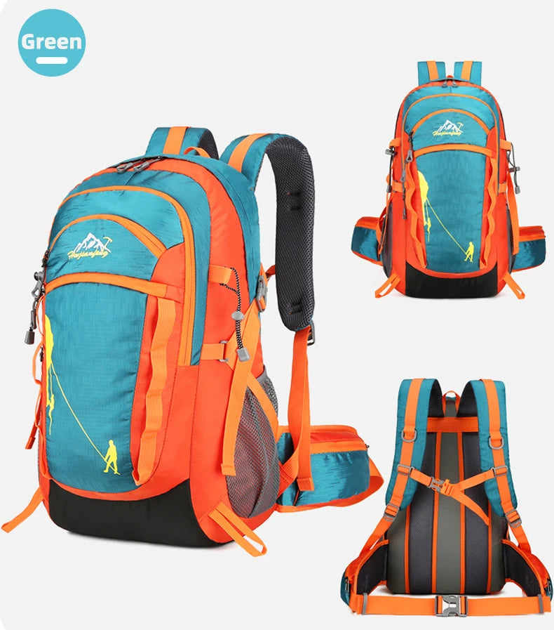 Outdoor Sports Short Distance Trip Backpack Mountaineering Duffel Bag Camping Travel Knapsack Climbing Hiking Hydration Rucksack