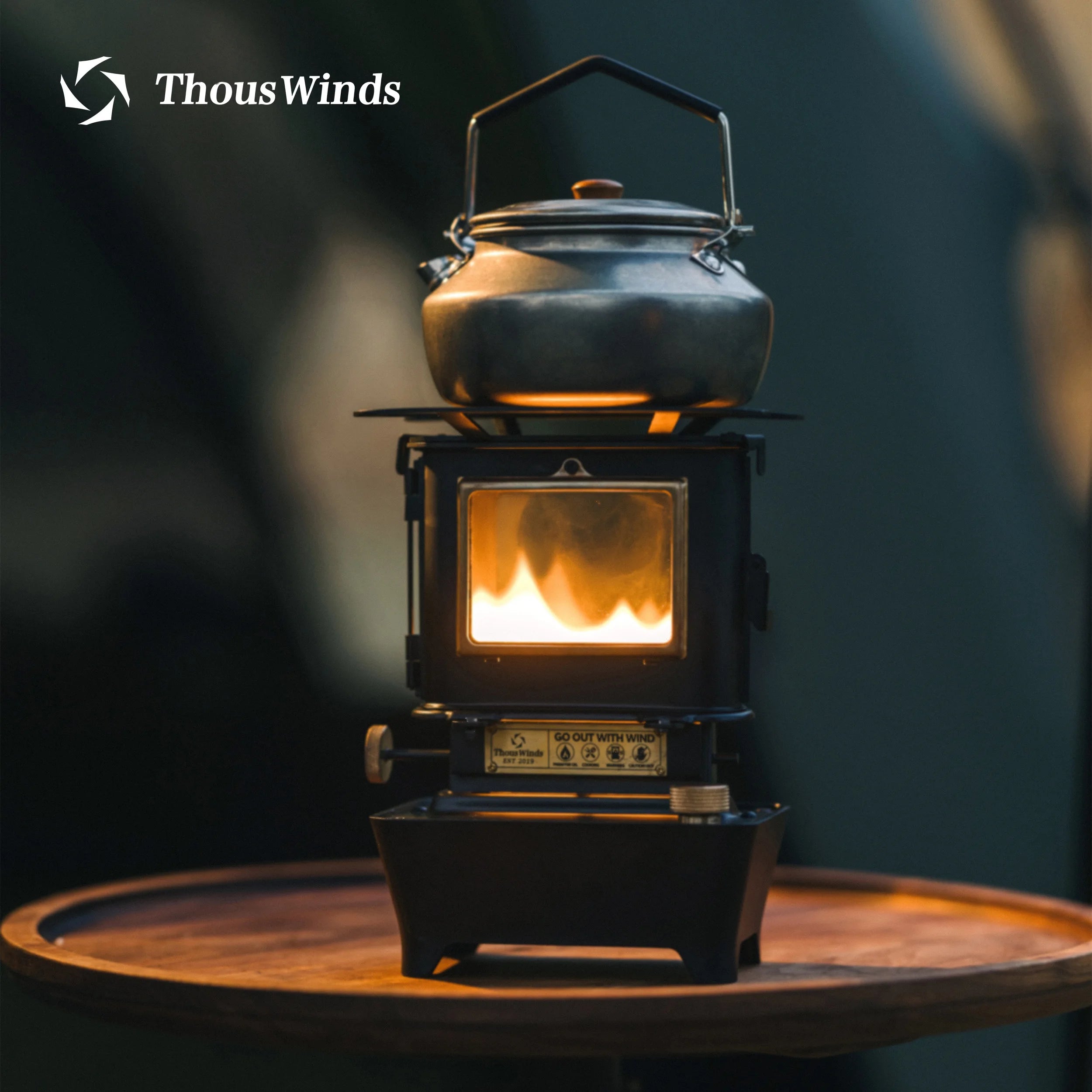 Thous Winds Firedance Oil Lamp Stove Portable Outdoor Camping Lantern Emotion Retro Lights for Picnic Backpack Camping Supplies