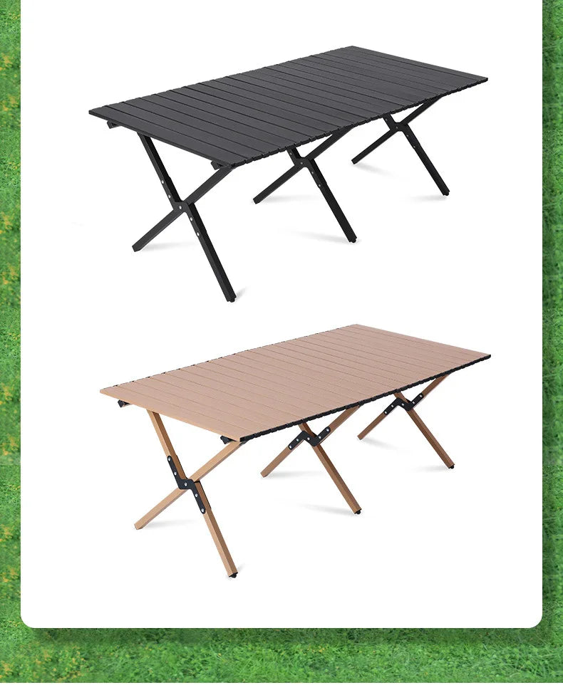 Outdoor folding table, Chicken rolls table, portable camping table and chair set, vehicle mounted camping equipment