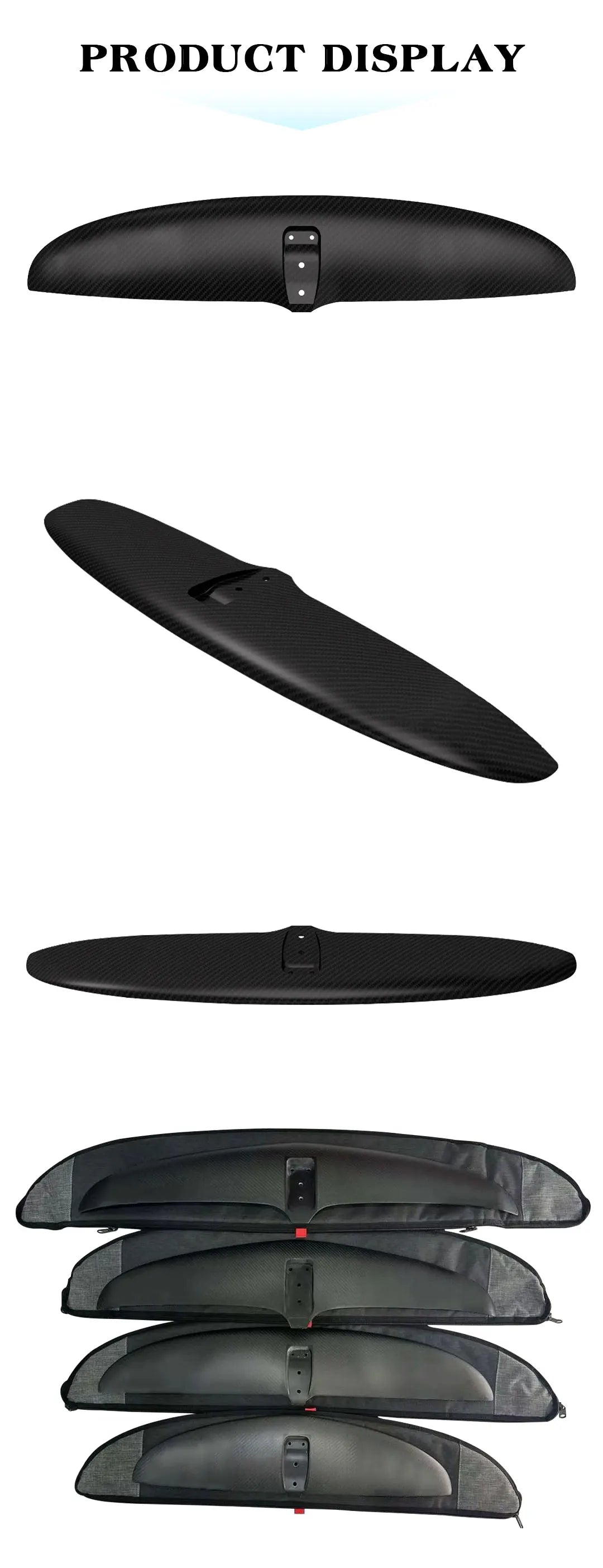 Carbon Fiber Front Wing Set of Hydrofoils, Water Sports Kite and surfing, Factory Price, GY-BSC810, 1022 sqcm