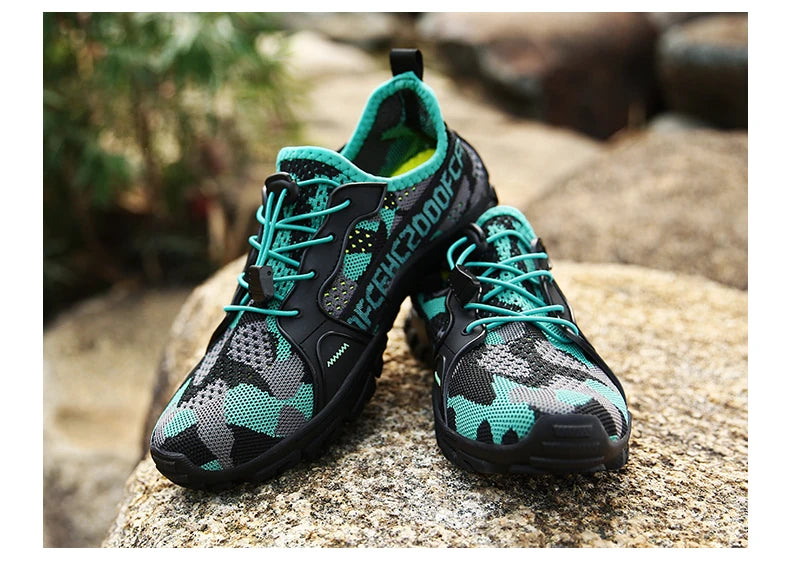 2023 Summer Men Women Trekking Hiking Shoes Summer Mesh Breathable Men Sneakers Outdoor Trail Climbing Sports Shoes Size 36-47