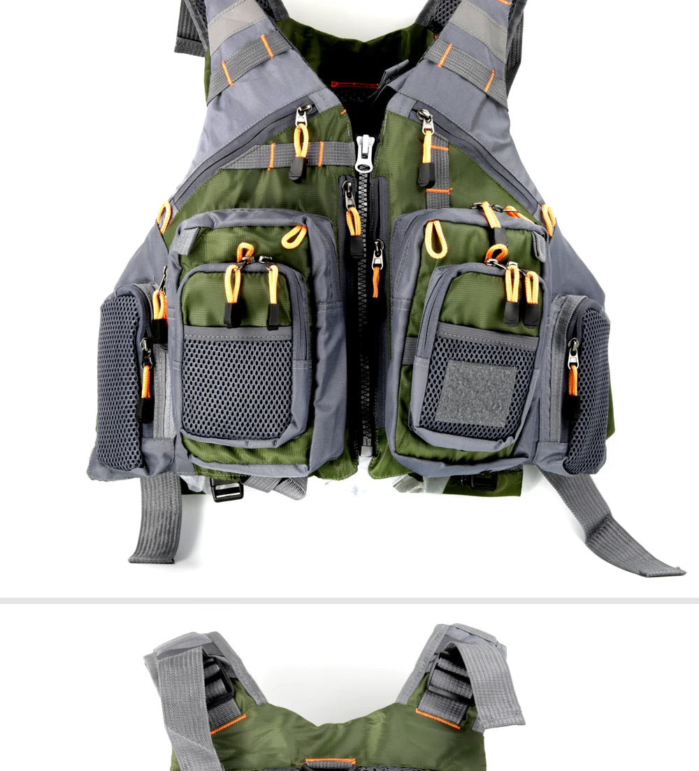 Ghotda Life Jacket for Fishing Professional Sea portable flotation Suit  Summer Big Buoyancy Lure Pocket Vest