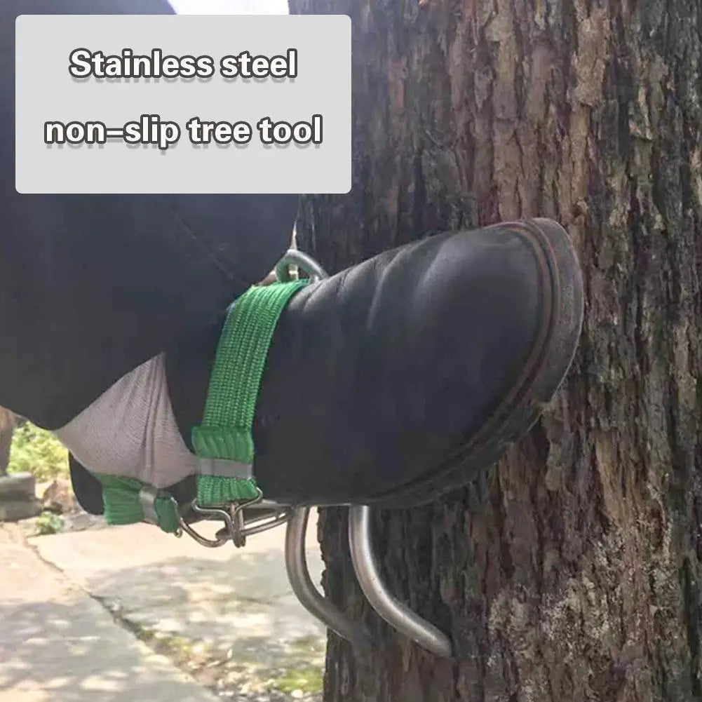 Tree Climbing Tool Pole Climbing Spikes For Hunting Observation Picking Fruit 304 Steel Climbing Tree Shoes Simple Use