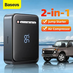 BASEUS 2 in 1 Car Jump Starter Power Bank Portable Air Compressor Inflator Pump Power Station 1000A Battery Starter Auto Booster