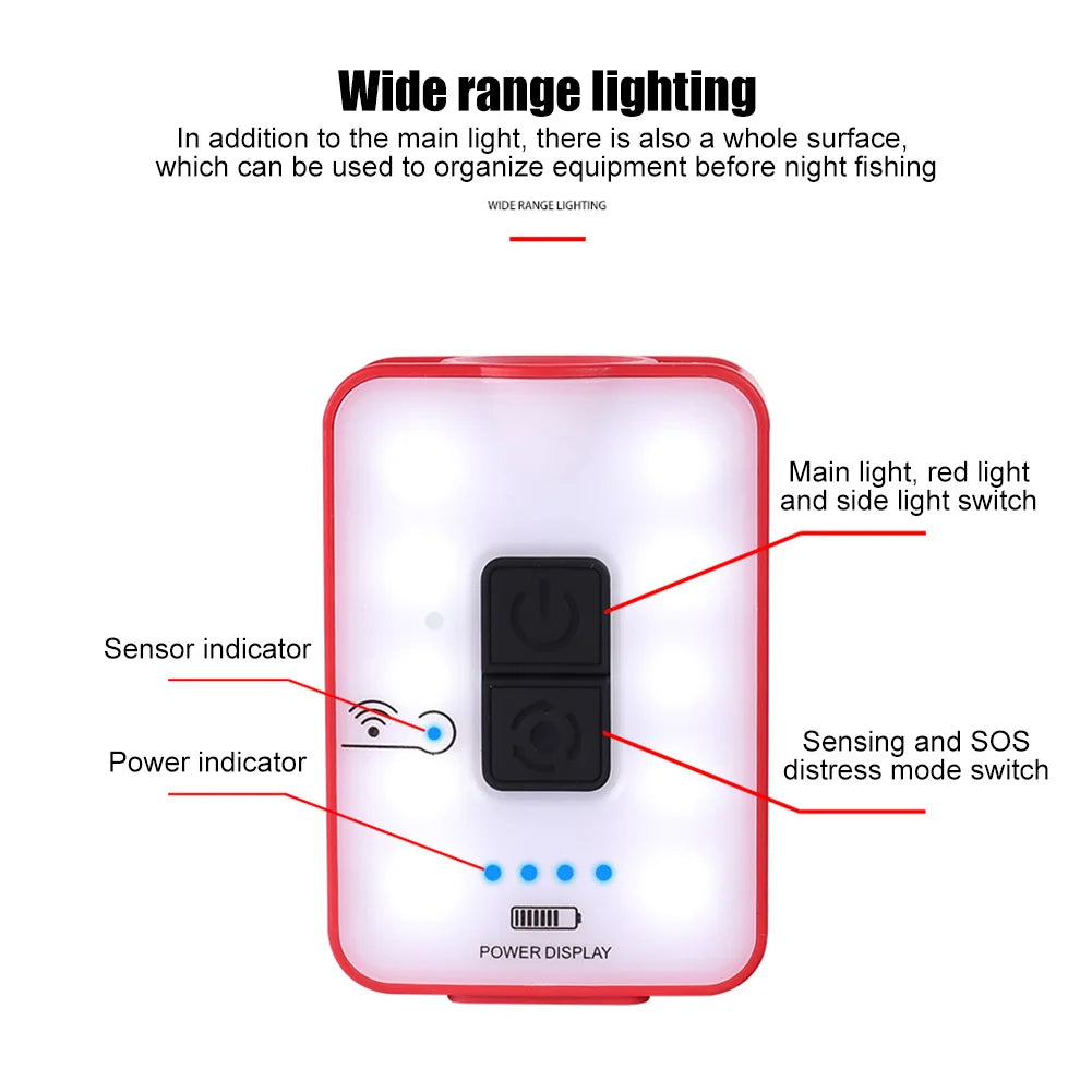 1PCS Mini COB LED Head Lantern Sensor Headlamp Flashlight Cap Clip on Light Headlights Portable Outdoor Camping Head Lamp