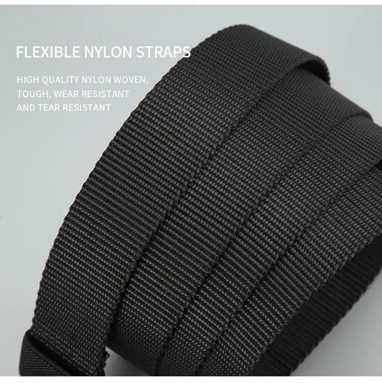 Men's new tactical high weight and wear-resistant alloy buckle nylon waist belt outdoor belt work clothes canvas elastic belt