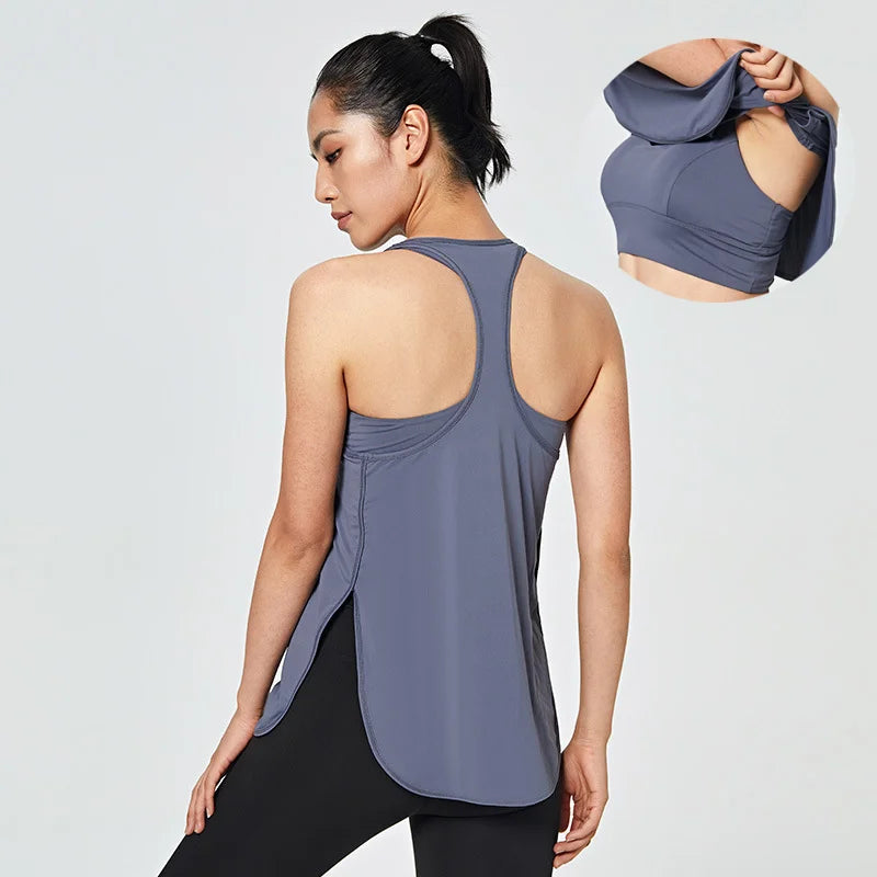 Sports Gym Women Crop Top Yoga Wear Shirts Ladies Sleeveless T-shirts Vest Fitness Sportswear Running Workout Joggings Clothing