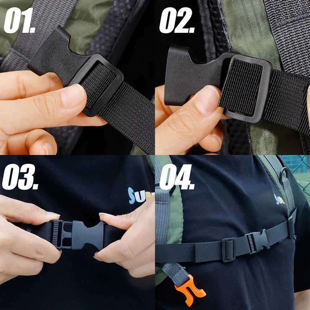 Backpack Magnetic Chest Pack StrapEasy Detachable Strap Adjustable Shoulder Strap Outdoor Camping Tactical Bag Strap Accessories