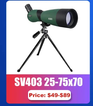 SVBONY SV46P Telescope 20-60x80 ED Spotting Scope Dual Focus  IPX7 Waterproof fogproof Professional Birding Camping equipment