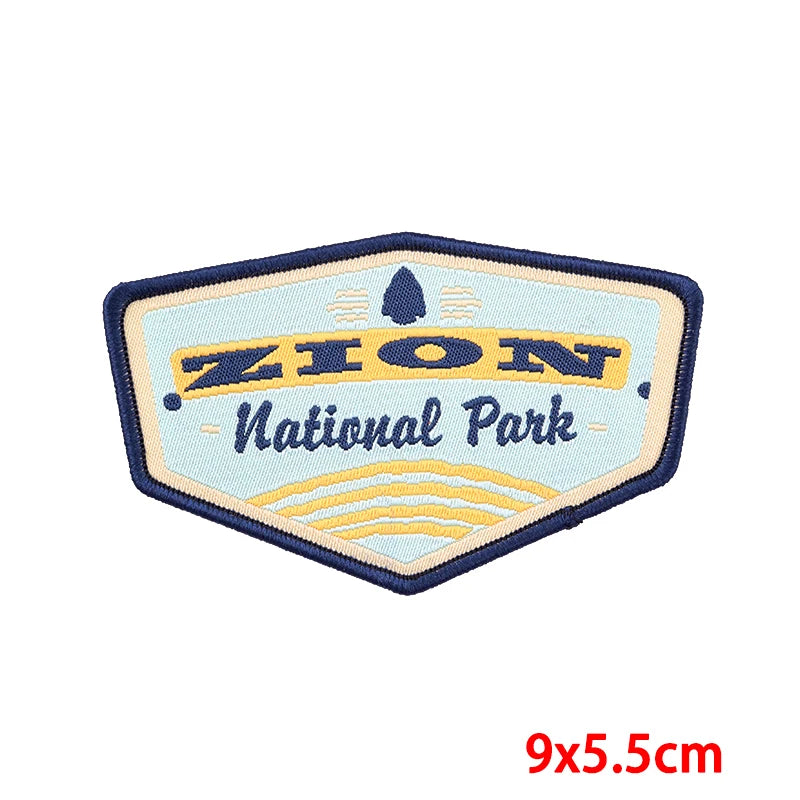 Outdoor Travel Patch Mountain Patches On Clothes Sew On Patches For Clothing Applique On Fabric Nature Adventure Badges Stickers