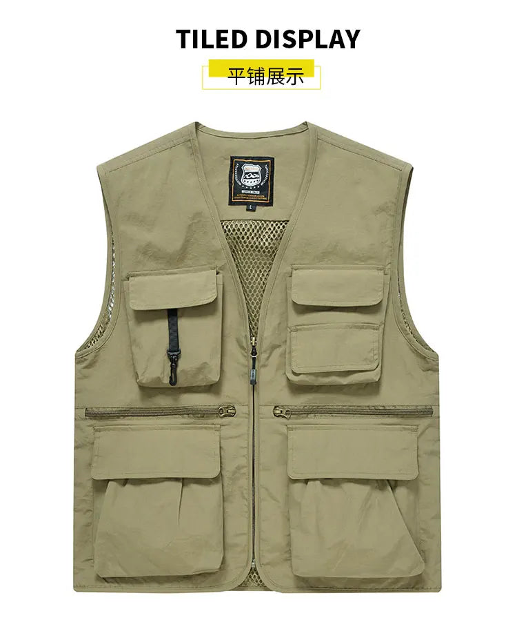 2024 Outdoor Military Tactical Vest Men's Multi-Pocket Hunting Clothing Outdoor Sports Coat Nature Hike Camping Climbing Clothes